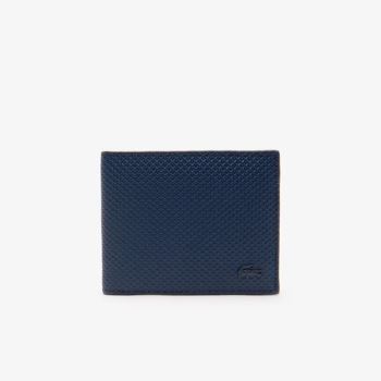 Lacoste Chantaco Piqué Leather 3 Card Wallet Pánské - Peněženka Tmavě Blankyt | CZ-KIb6TJ